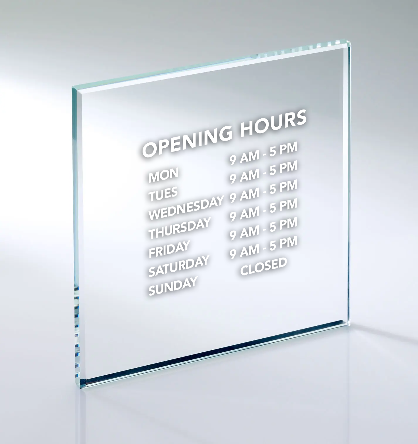 Opening Hours Die-Cut
